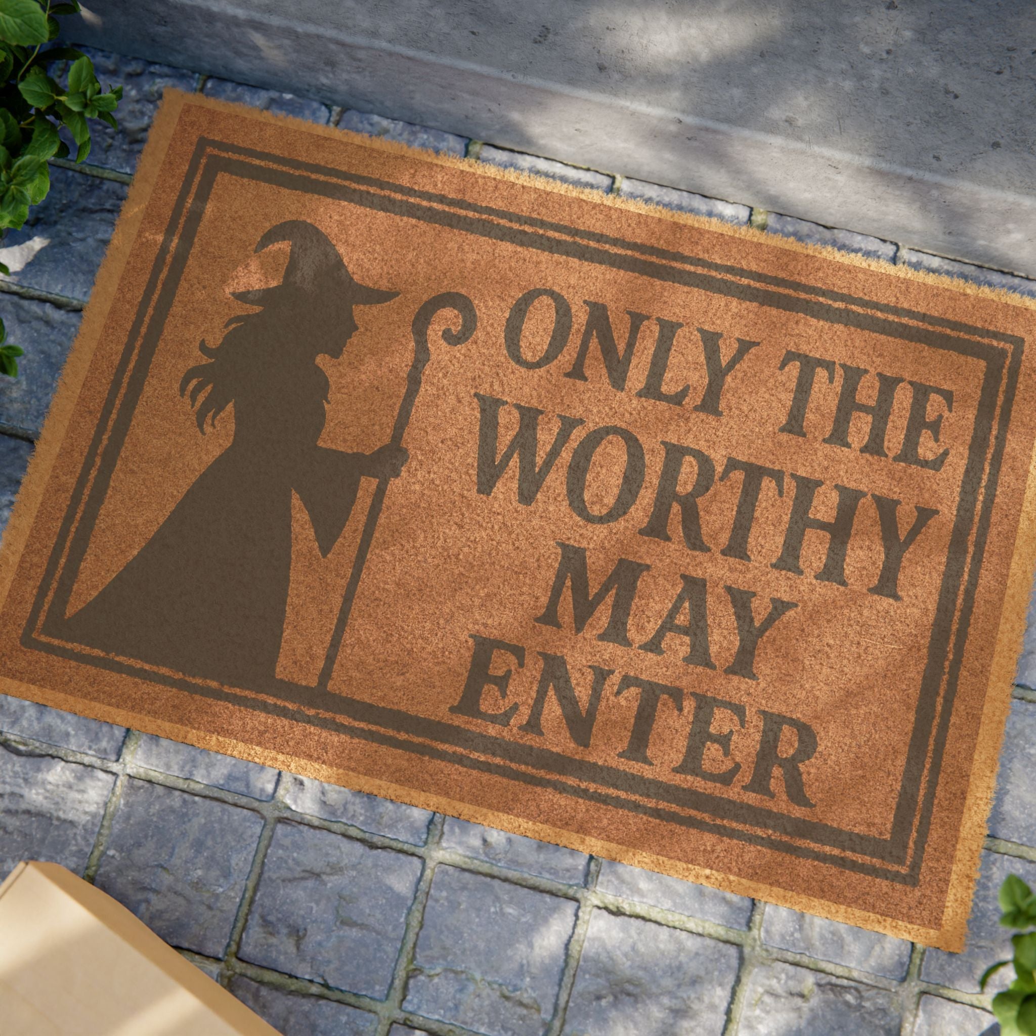 Witchy Doormat | Only the Worthy May Enter, Halloween Decor, Home Entrance Rug, Seasonal Home Decor, Gift for Witches