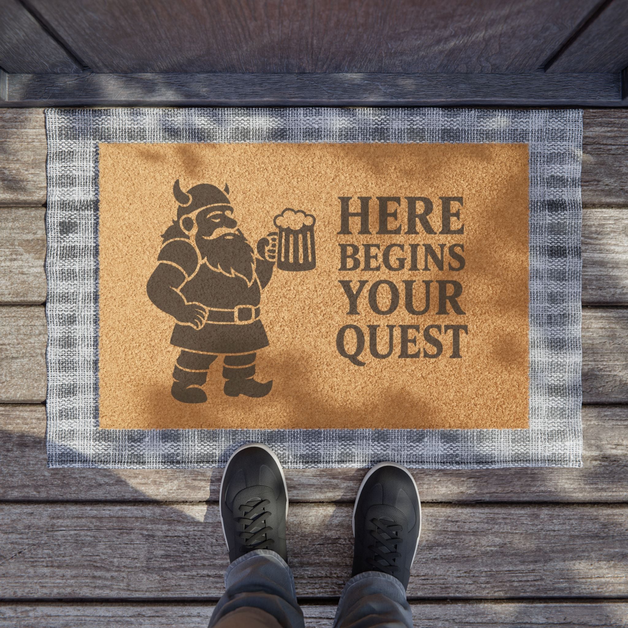 Viking Quest Doormat | Welcome Mat for Home, Funny Home Decor, Unique Gift, Beer Lover's Door Mat, Viking Themed Decor