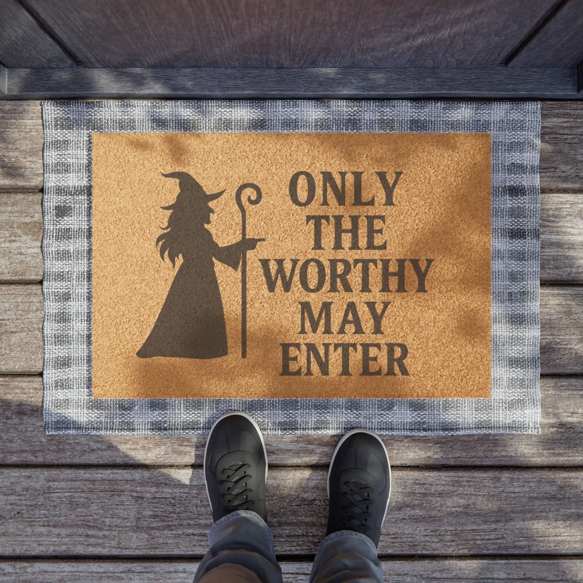 Magical Witch Doormat - Spooky Home Decor, Halloween Gift, Entrance Rug, Indoor/Outdoor Welcome Mat, Unique Housewarming