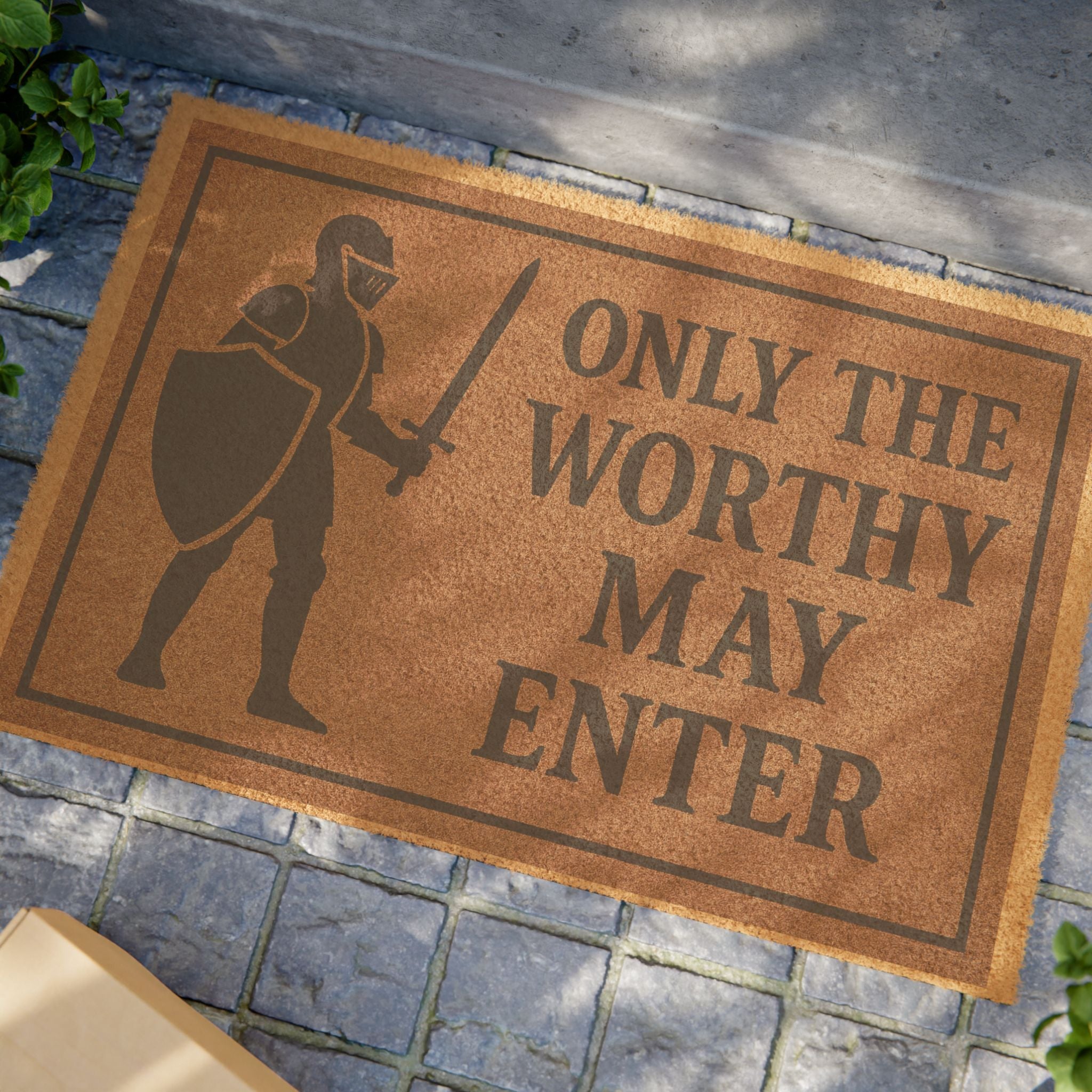 Fantasy Doormat - Only the Worthy May Enter, Entrance Mat, Home Decor, Gift for Gamers, Housewarming, Unique Welcome Mat