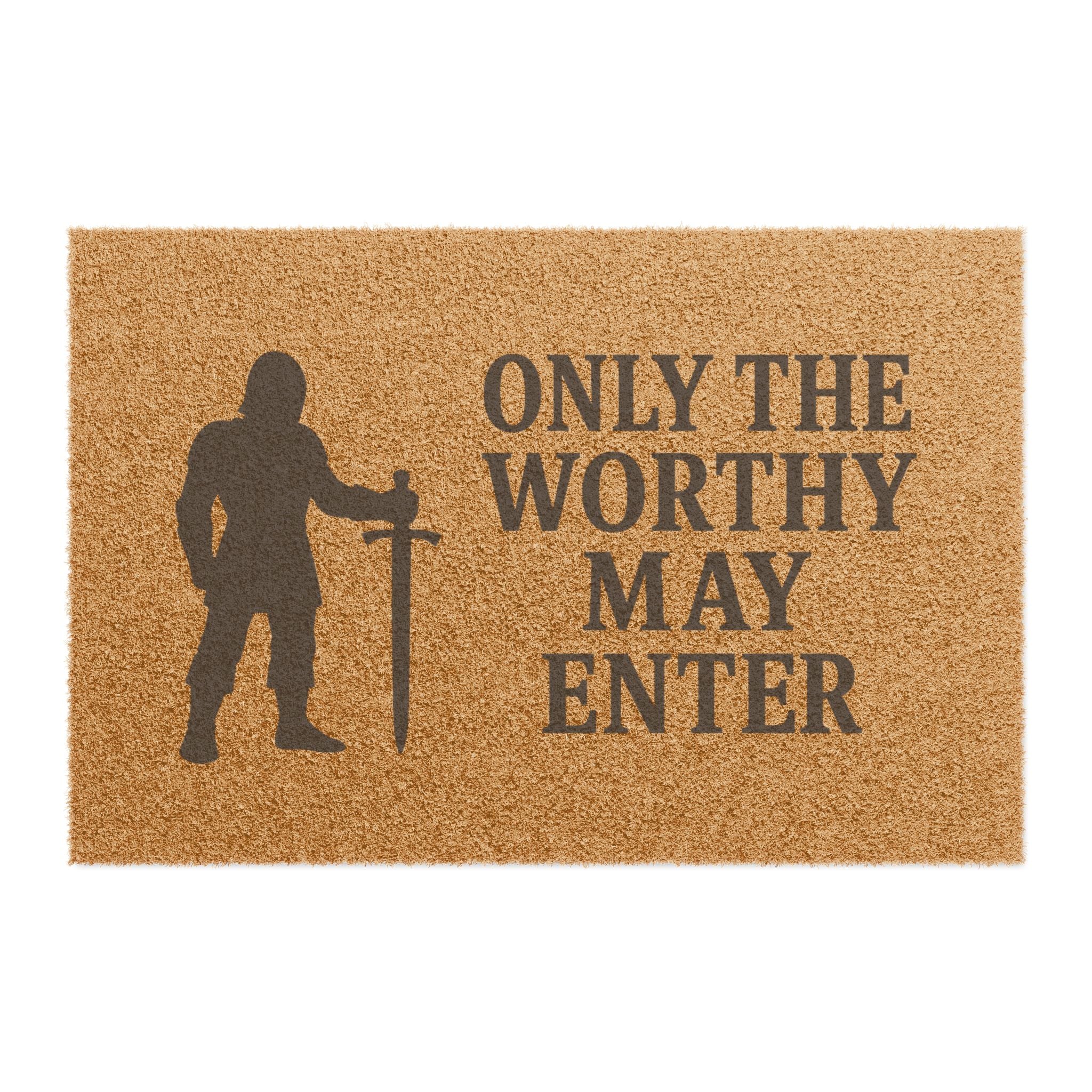 Worthy Entrance Doormat - Gamer Home Décor, Unique Gift, Fantasy Themed Decor, Front Door Mat, Housewarming Present